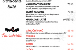 Váoční nabídka kavárny